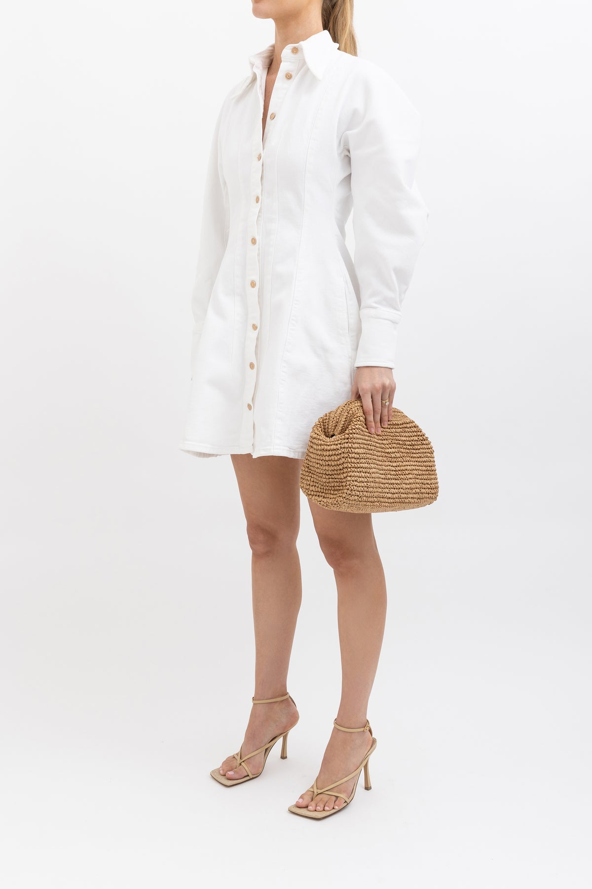 Denim Cocoon Sleeve Mini Dress