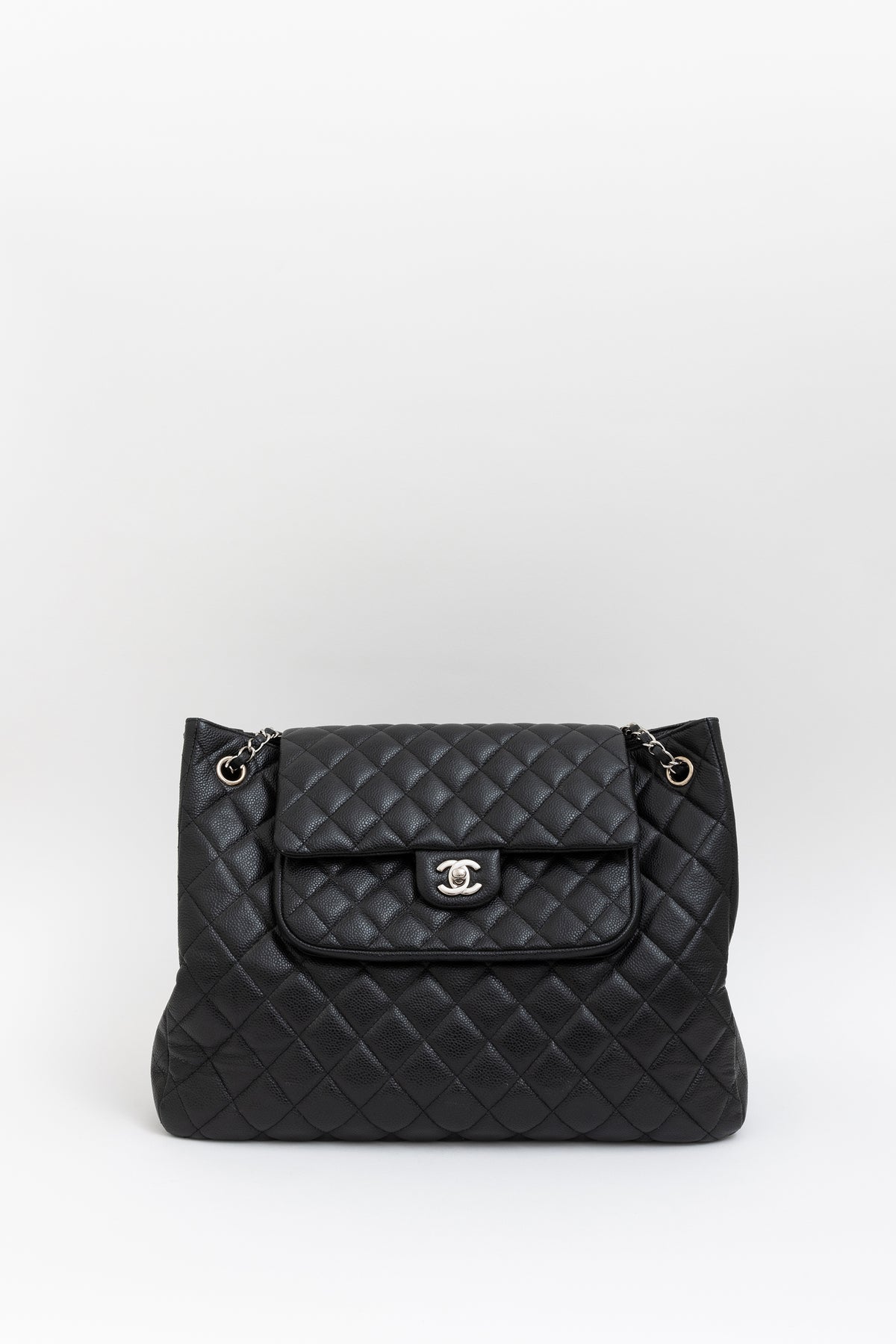 Paris-Edinburgh Quilted Caviar Tote Bag