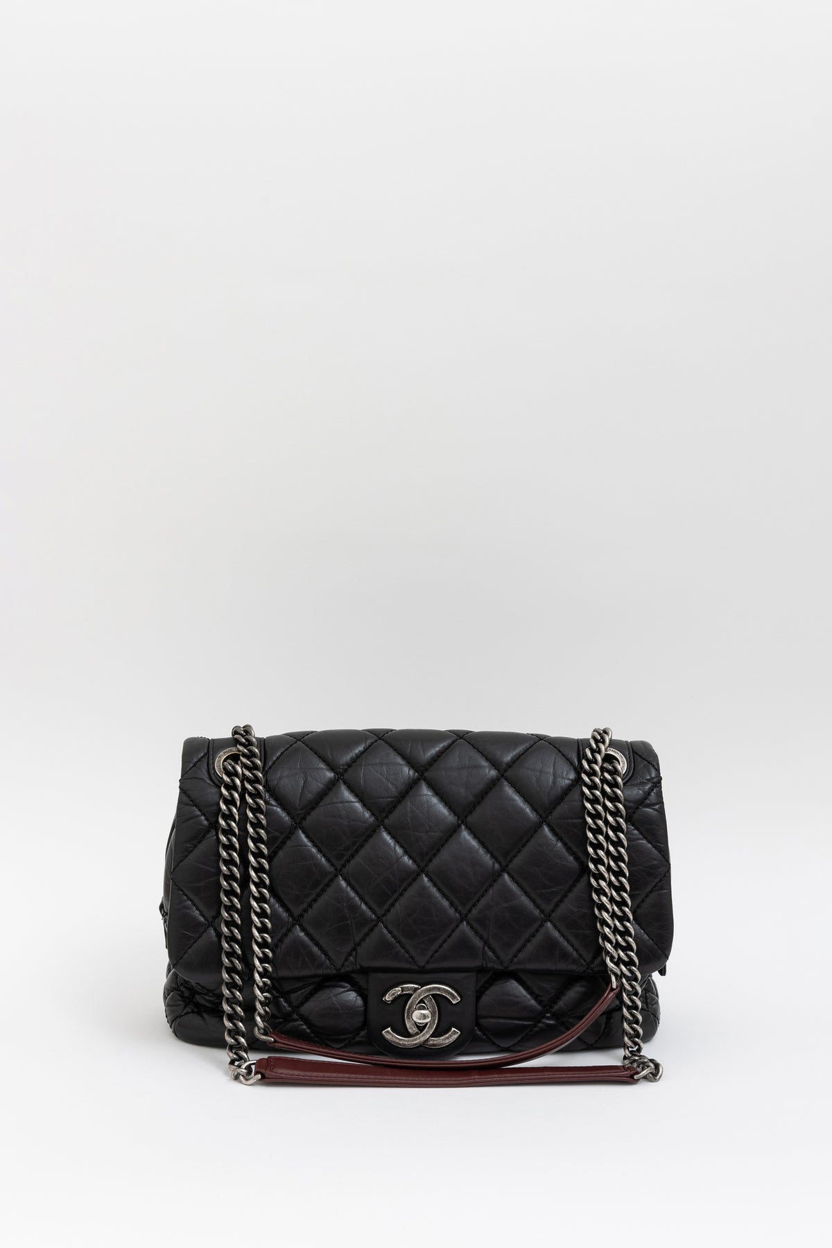 Crumpled Calfskin Portobello Flap Bag