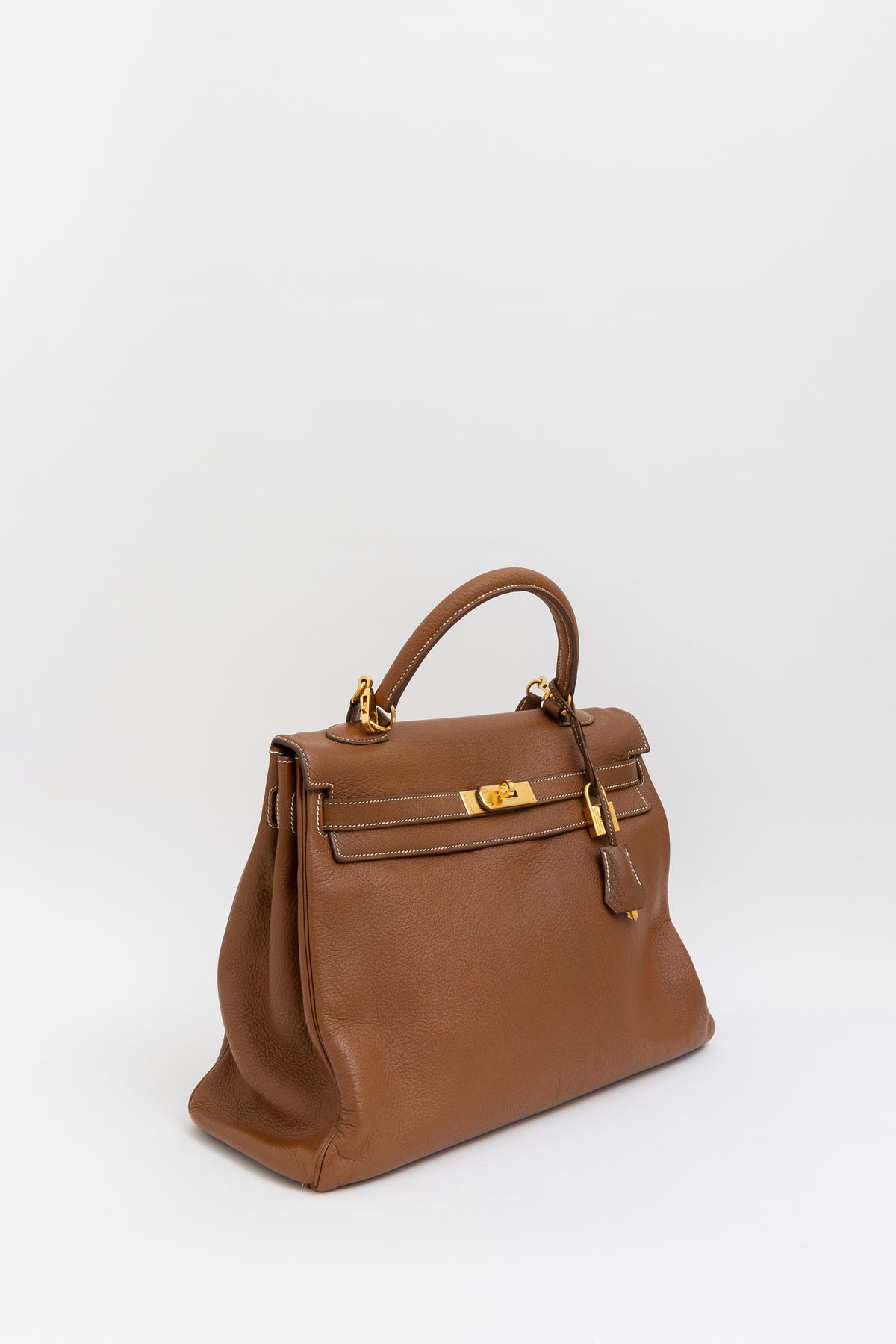 Retourne Gold Clemence 35 Kelly Bag