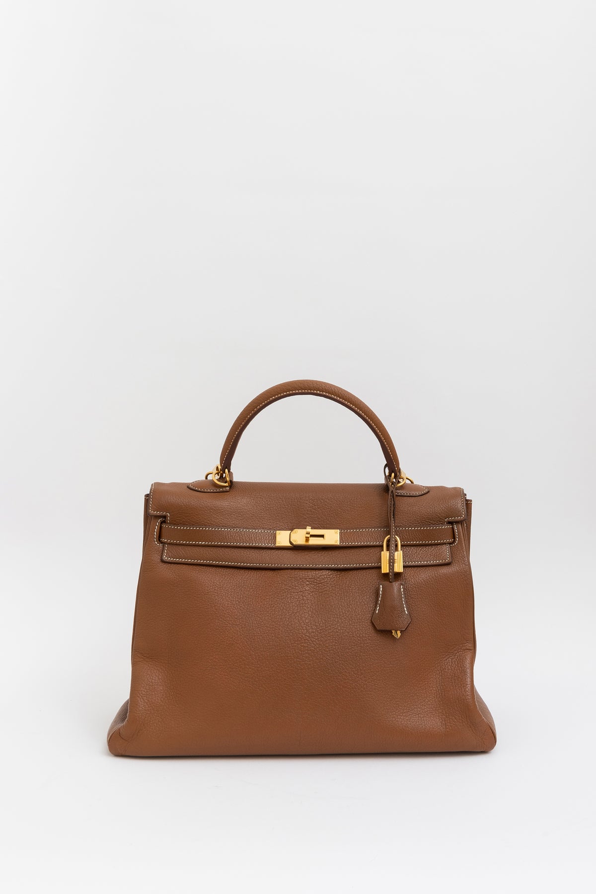 Retourne Gold Clemence 35 Kelly Bag