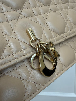 Dior My Dior Top Handle Chain Bag Beige