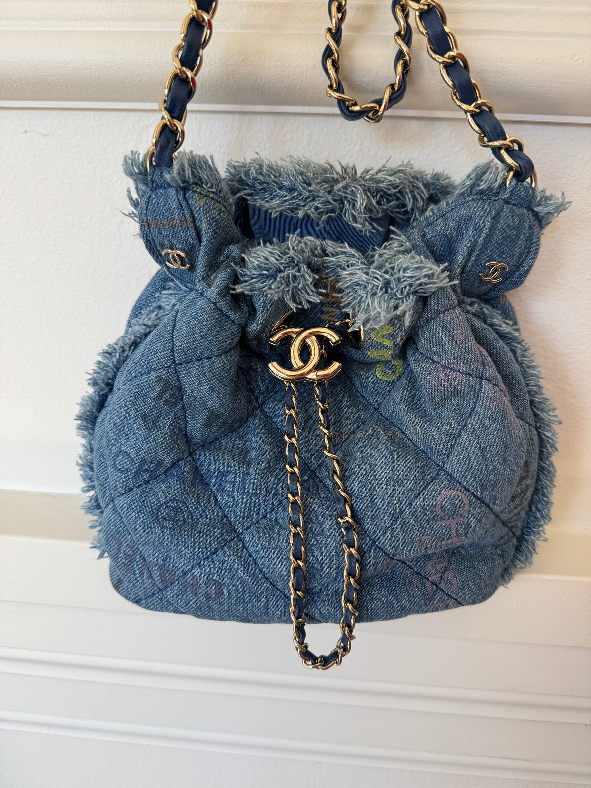 Chanel Denim Mini Bucket Bag
