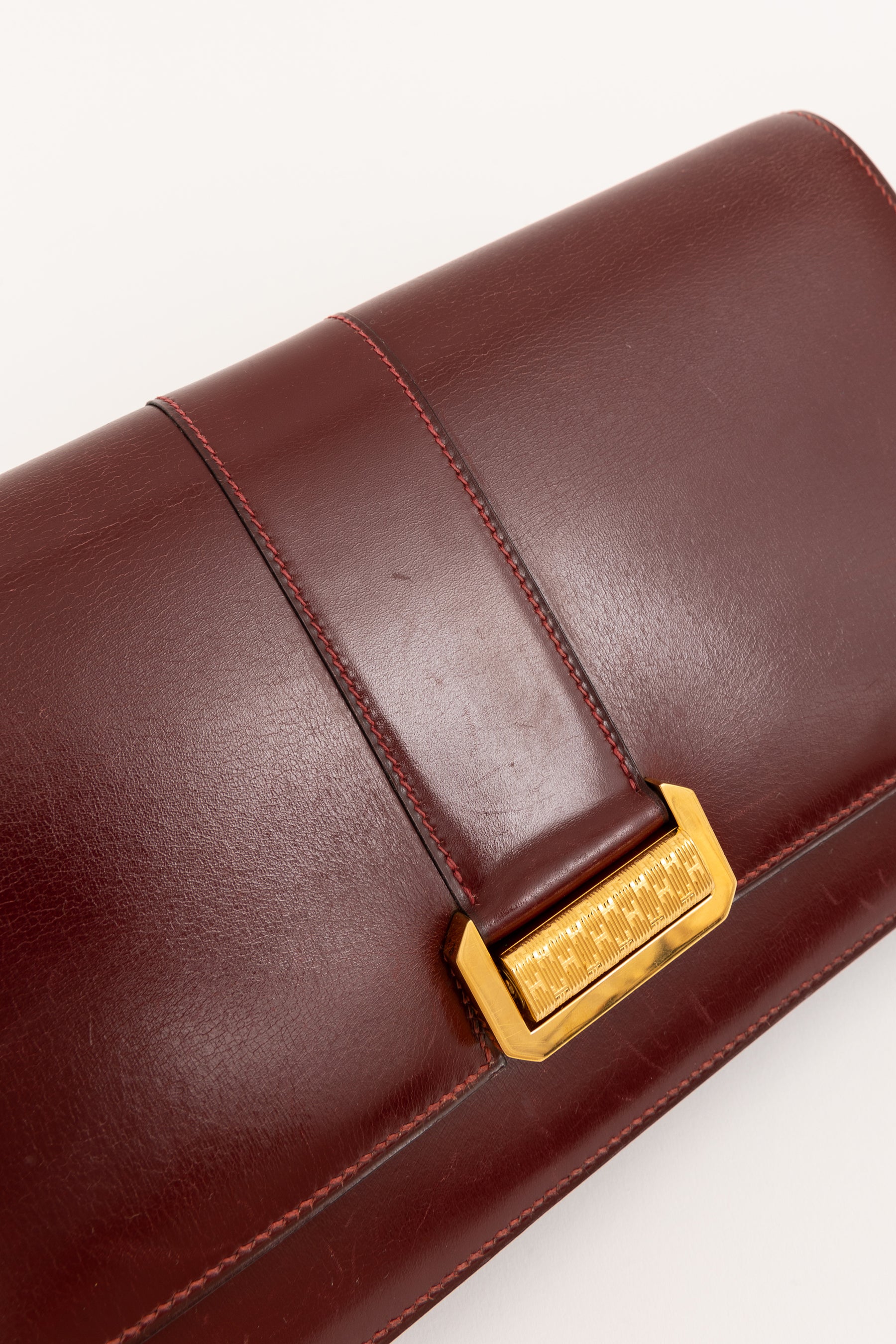 Rouge H Box Leather Clutch