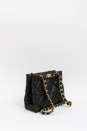 Quilted Leather Shopping Bag