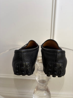 Gucci Black Leather Horsebit Driving Shoes, 6.5 UK