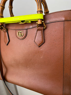 Gucci Tan Leather Diana Large Tote