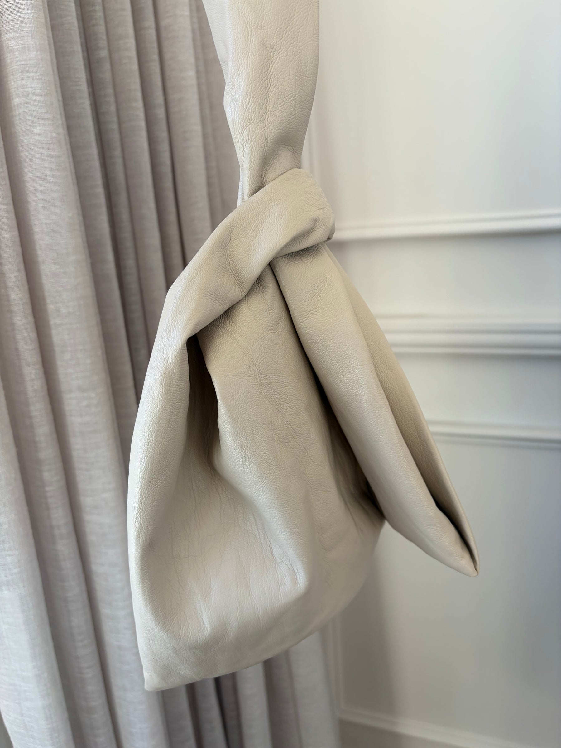 Nanushka Cream Faux Leather Pouch Bag