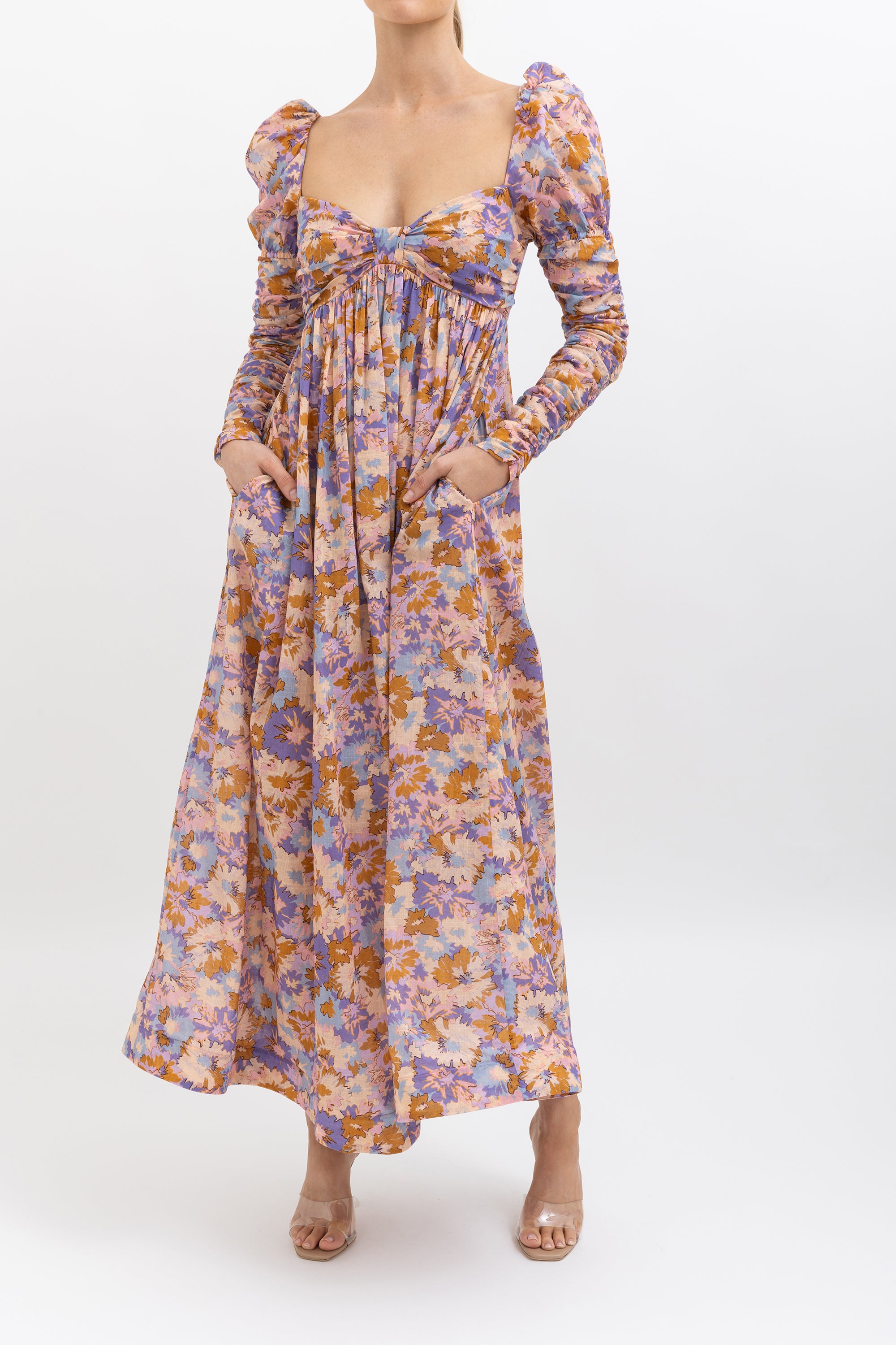 Violet Twist Midi Dress