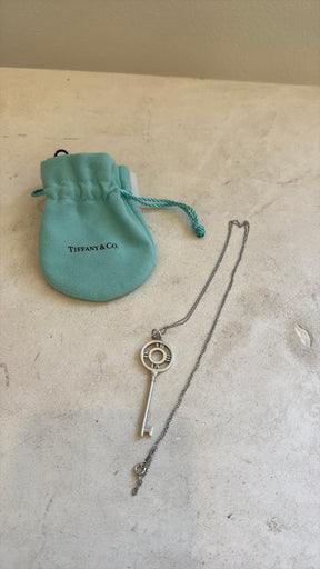 Tiffany & Co. Sterling Silver Atlas Key Pendant Necklace