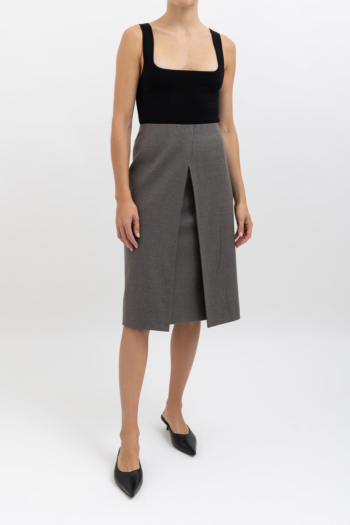 Layered Wool Skirt