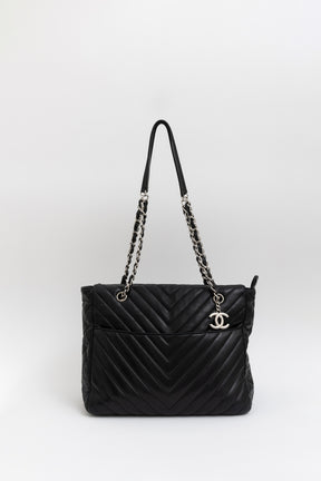 Chevron Quilted Tote Bag