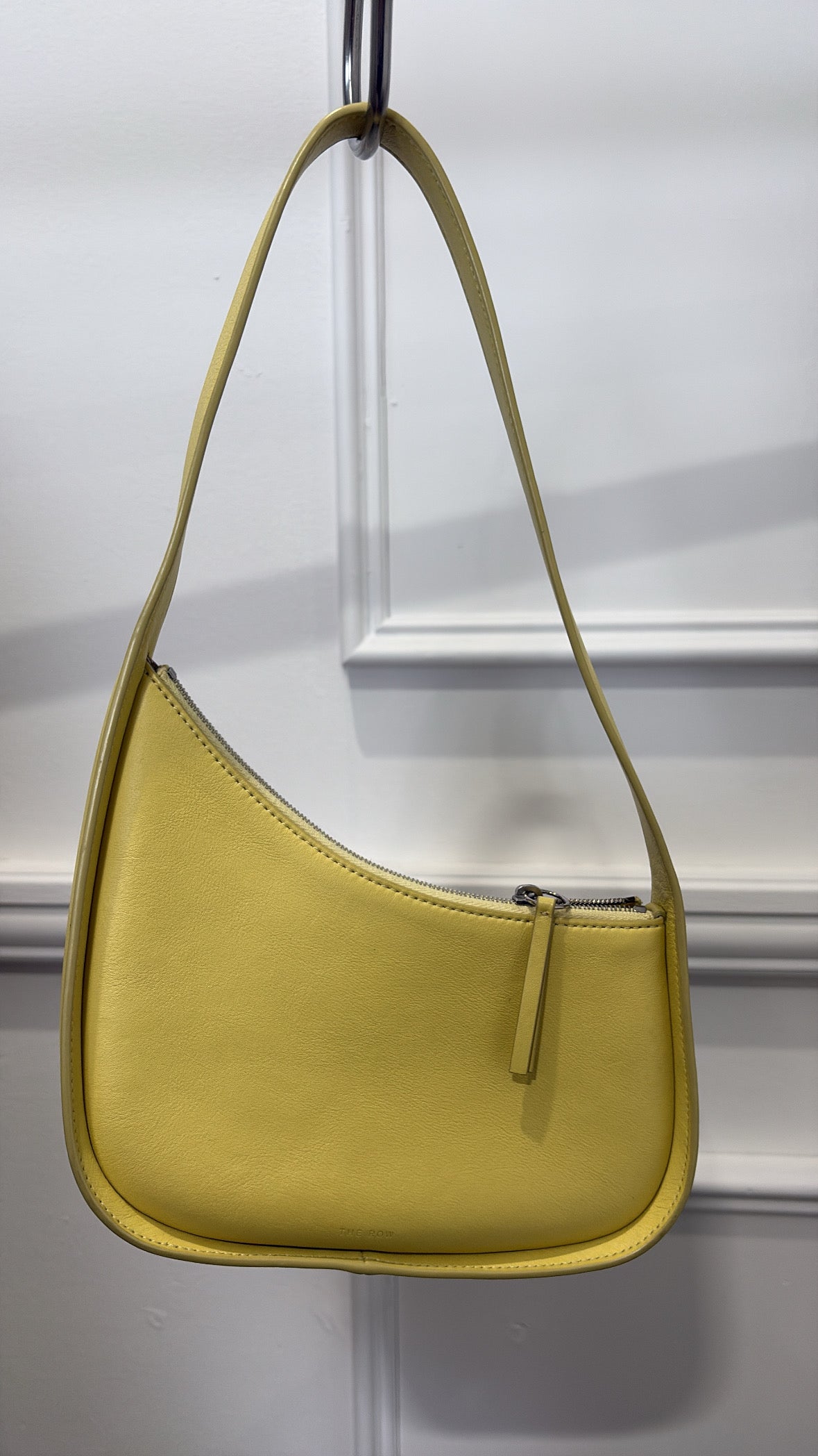 The Row Yellow Leather Half Moon Shoulder Bag