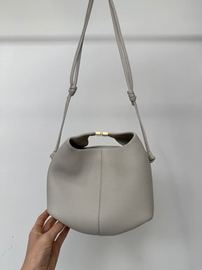 Polène Chalk Leather Top Handle Shoulder Bag