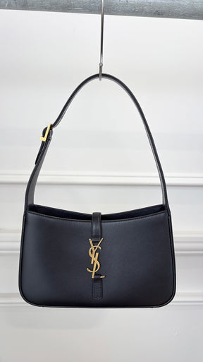 Saint Laurent Black Leather Lé 5 á 7 Shoulder Bag