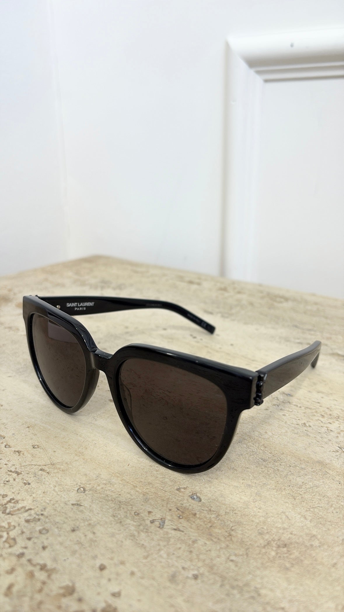 Saint Laurent Black Sunglasses With Black Hardware