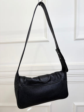 Gucci Black Leather Marmont Flap Shoulder Bag