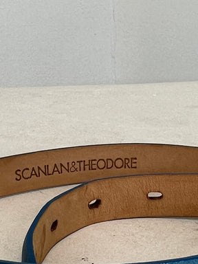 Scanlan Theodore Blue Leather Belt, SM