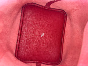 Hermès Picotin 22 Rouge Clemence Q Square