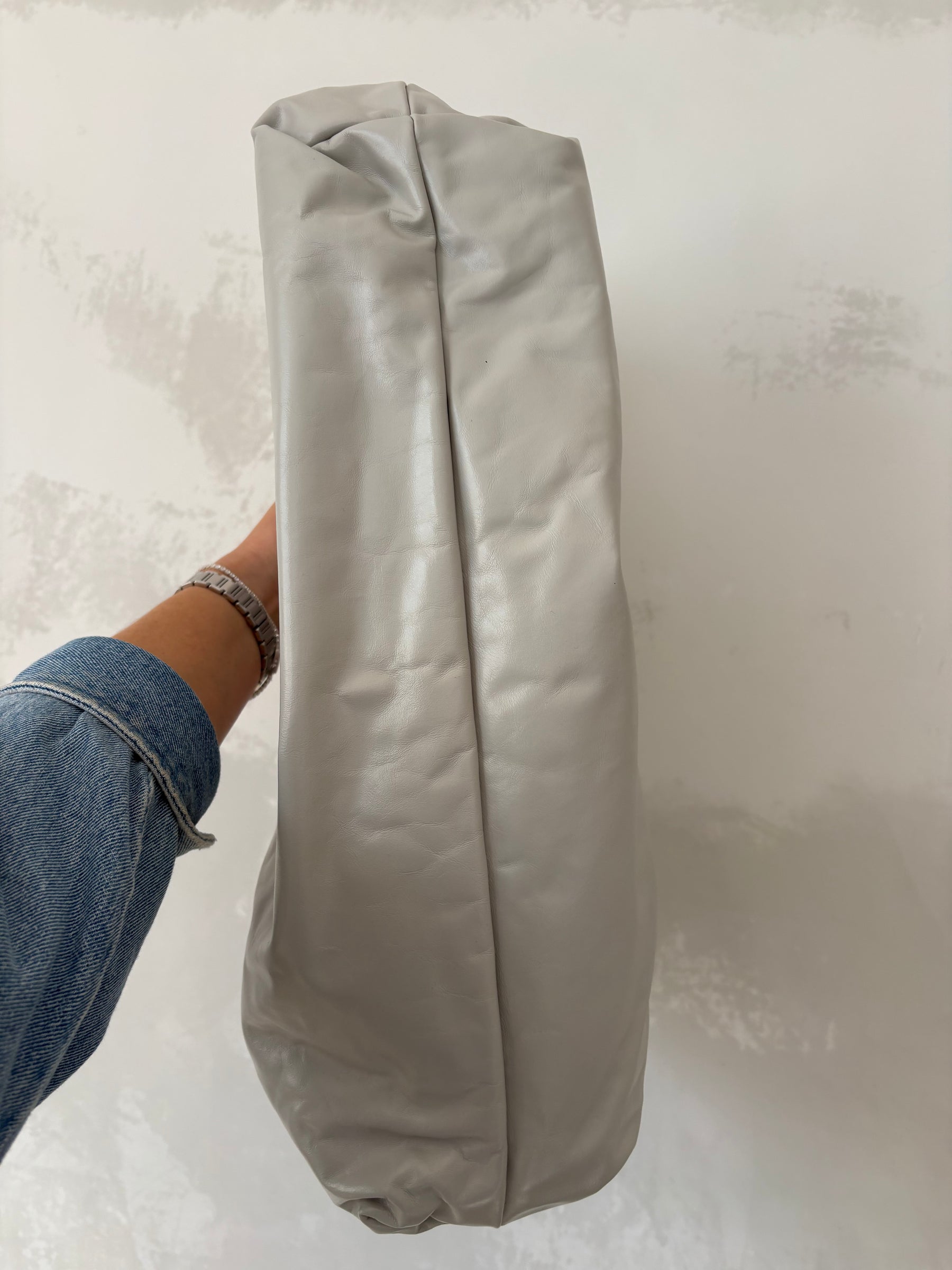 Isabel Marant Luz Light Grey Oversized Clutch