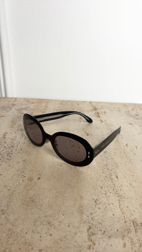 Isabel Marant Black Oval Sunglasses