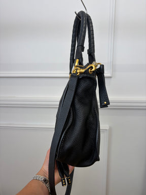 Chloé Black Leather Marcie Tote Bag