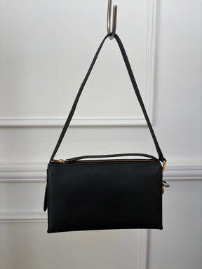 Cartier Black Leather Mini Trinity Bag