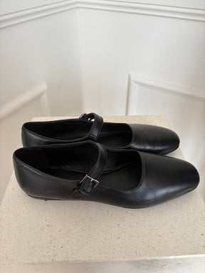 The Row Ava Black Mary Jane Ballet Flats, 40