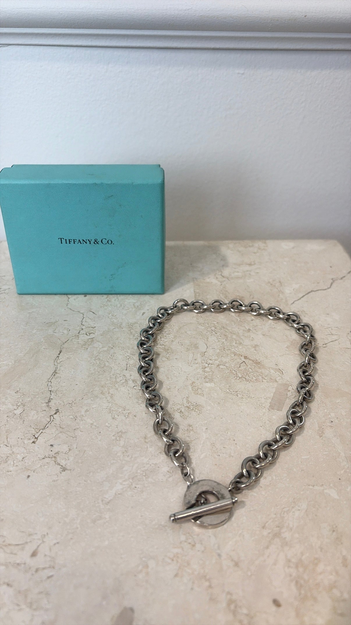 Tiffany & Co. Sterling Silver Toggle Heart Necklace