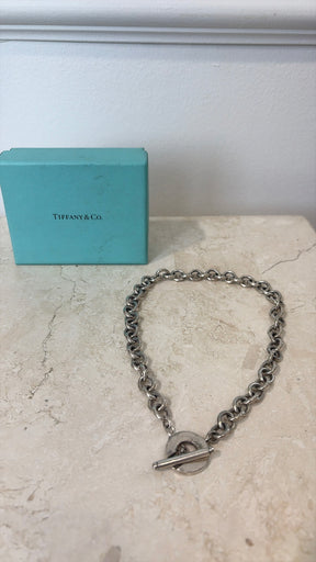 Tiffany & Co. Sterling Silver Toggle Heart Necklace