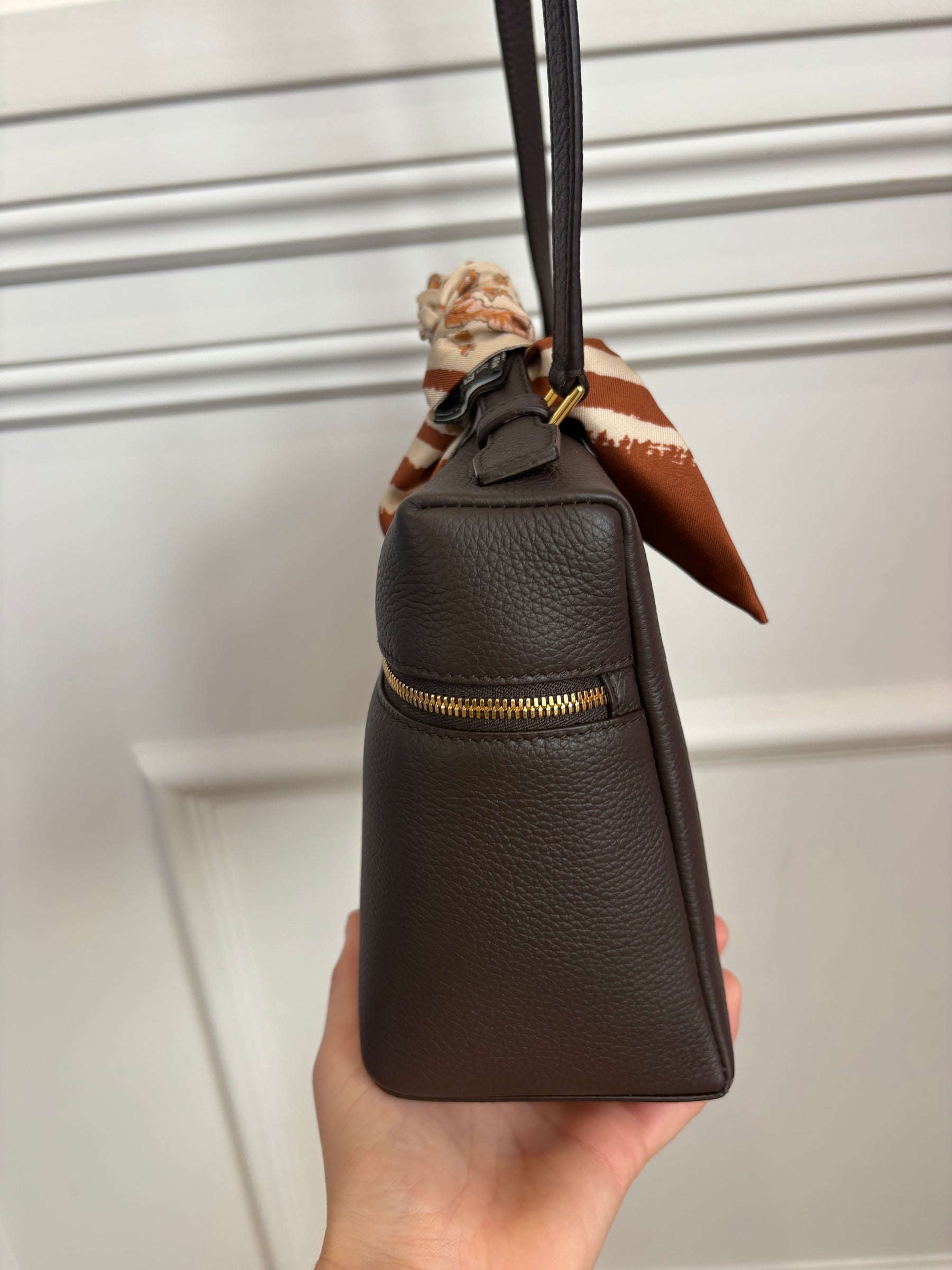 Loro Piana Chocolate Leather Extra Pocket L27