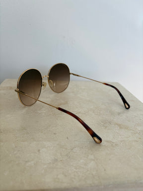 Chloé Round Gold Frame Sunglasses