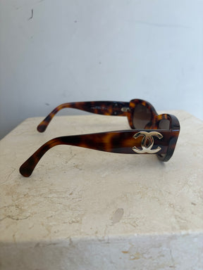 Chanel Tortoise shell Rectangular Sunglasses