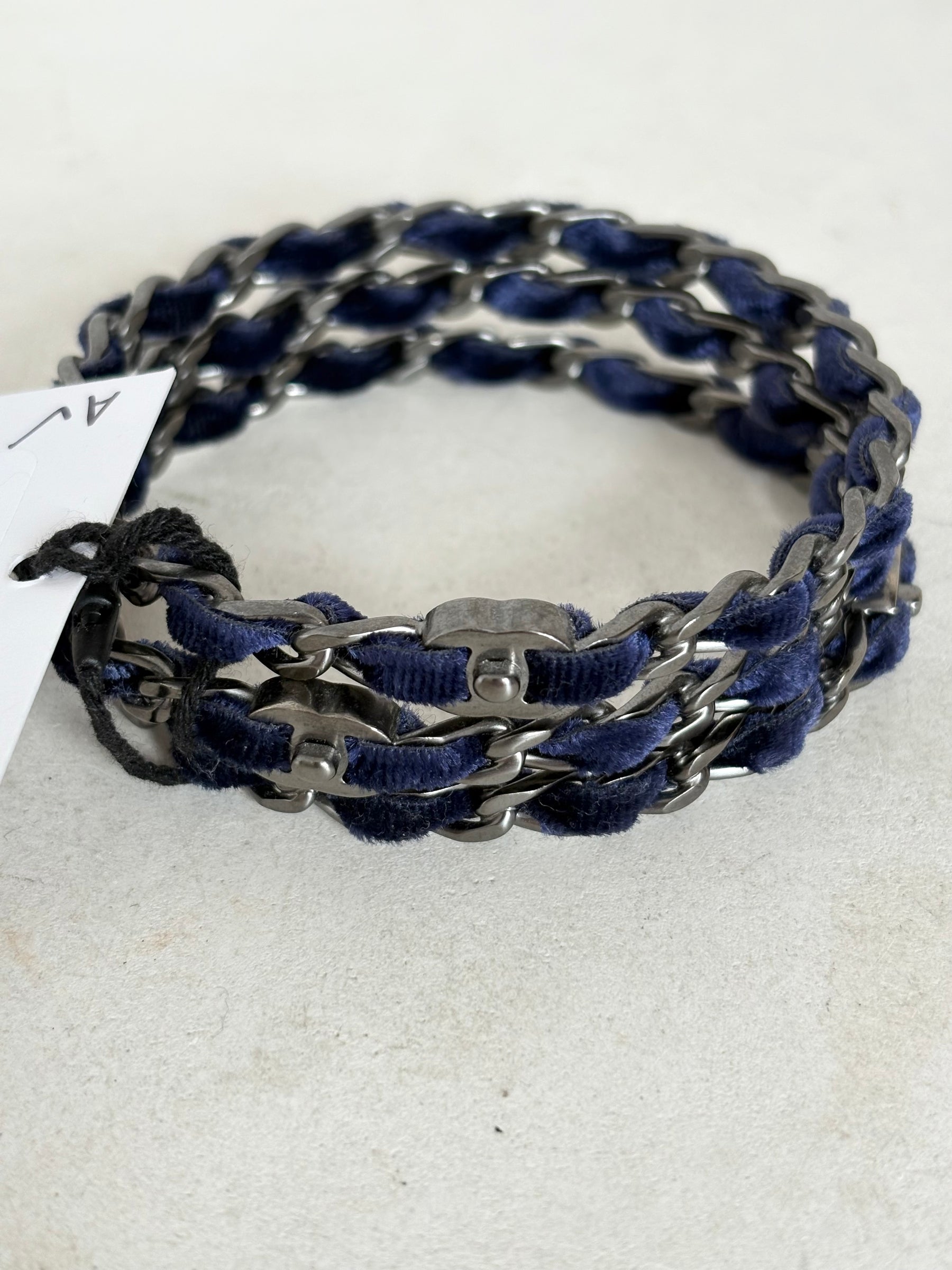 Chanel Velvet Woven Chain Bangle 3 Piece Set, M