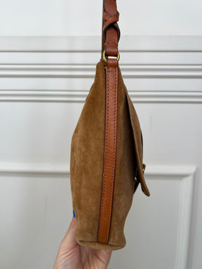 Jerome Dreyfuss Camel Suede Tony Crossbody Bag