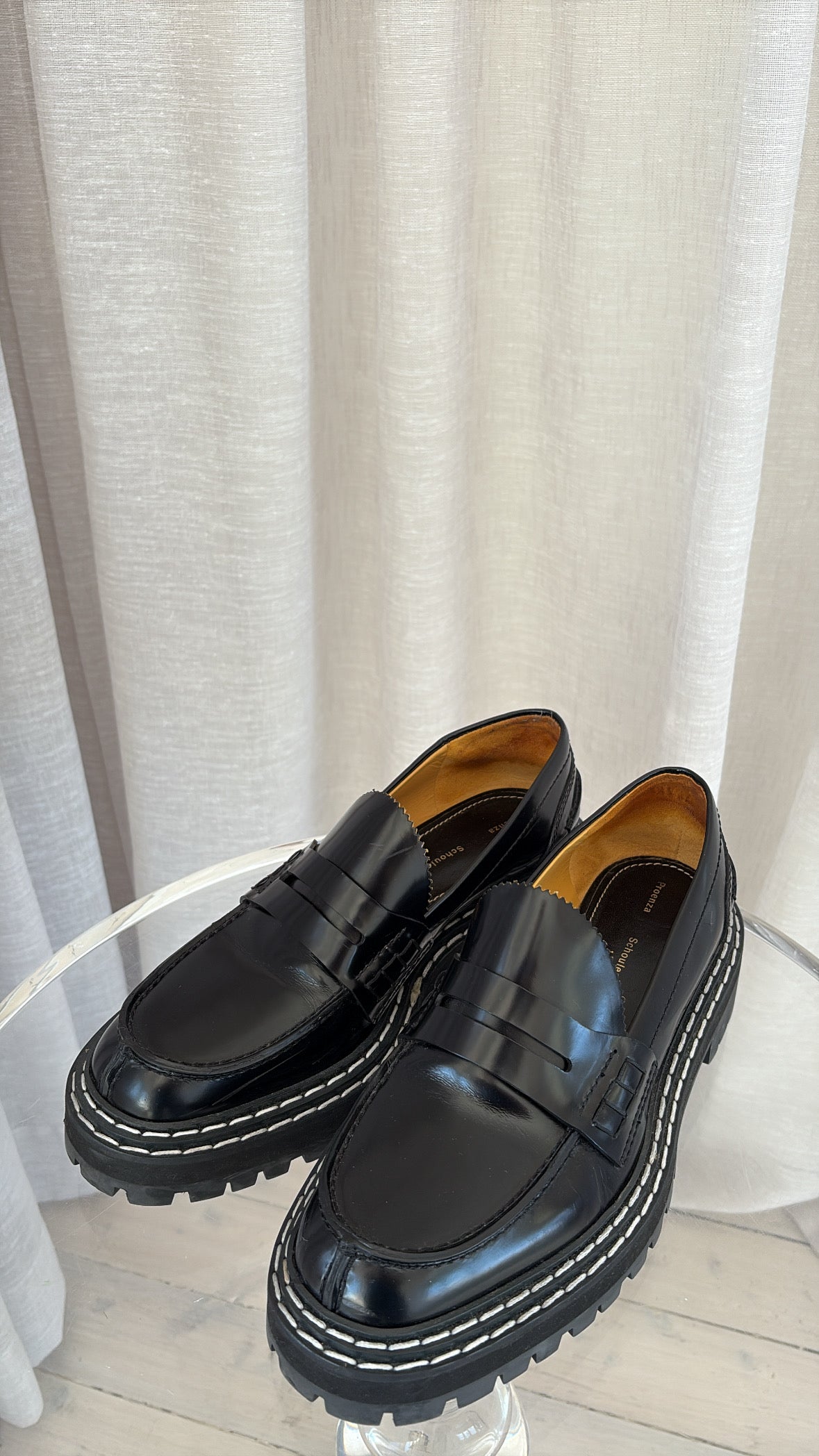 Proenza Schouler Black Chunky Loafer, 41