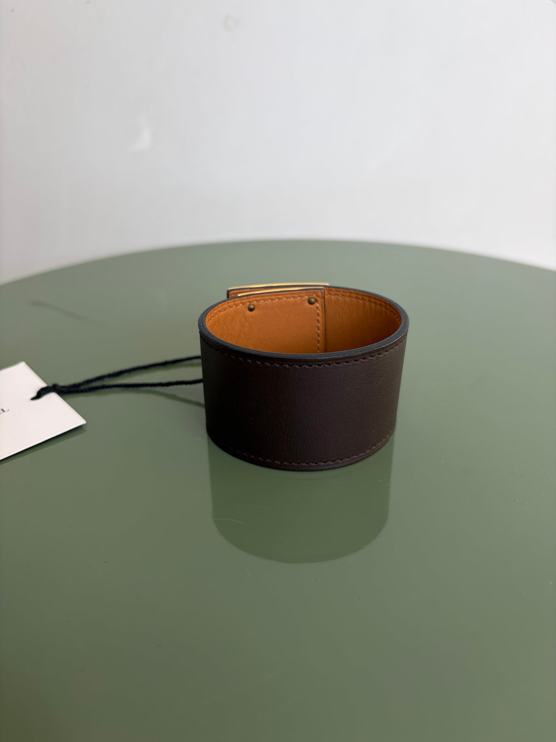 Hermès Chocolate Brown Collier De Chien Gold Hardware, T3