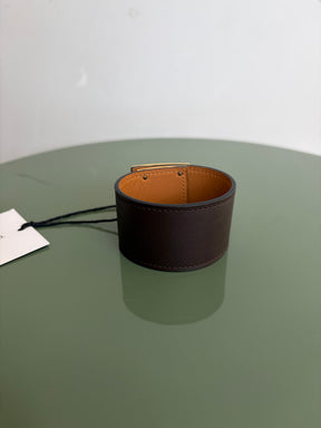 Hermès Chocolate Brown Collier De Chien Gold Hardware, T3