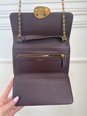 Zimmermann Maroon Leather Wallet On Chain