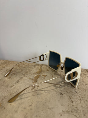 Dior Cream Oversized Square Sunglasses