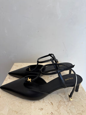 Celine Pump Kitten In Calfskin Black, 38