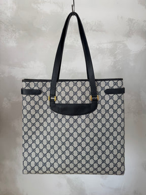 Gucci Navy Vintage Monogram Tote