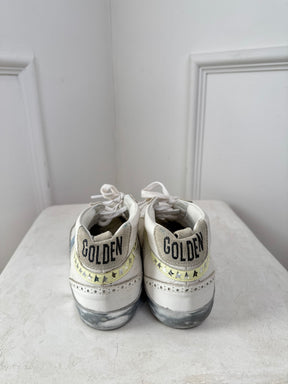 Golden Goose White Leather Mid Star Sneakers, 38