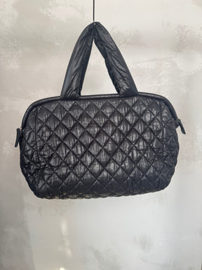 Chanel Coco Cocoon Bowling Bag Black