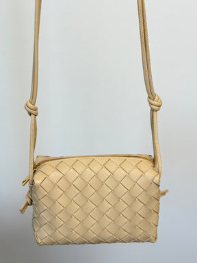 Bottega Veneta Porridge Intrecciato Leather Mini Loop Camera Bag