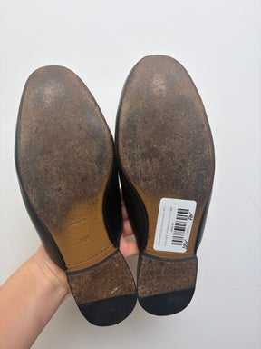 Gucci Horsebit Slides In Black Leather, 36.5