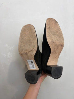 Dear Frances Black Suede Ankle Boots, 39.5