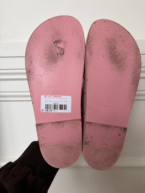 Chanel Pink And White Tweed Dad Sandals, 41 C