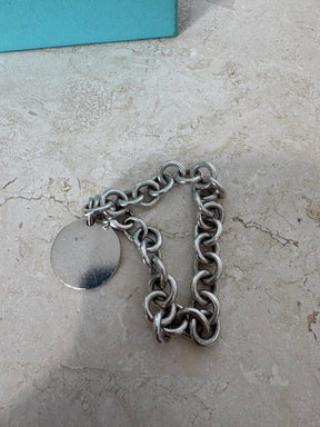 Tiffany & Co. Sterling Silver Logo Chain Bracelet