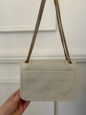 Saint Laurent Ivory Leather Baby Nikki Bag
